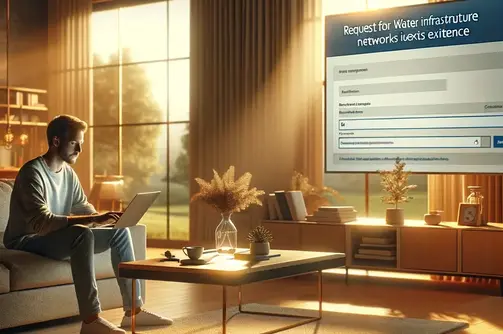 DALL·E 2024-04-02 22.35.22 - Imagine a serene and modern living room filled with warm, natural light. In the center, a relaxed customer sits on a comfortable sofa, laptop open on .webp